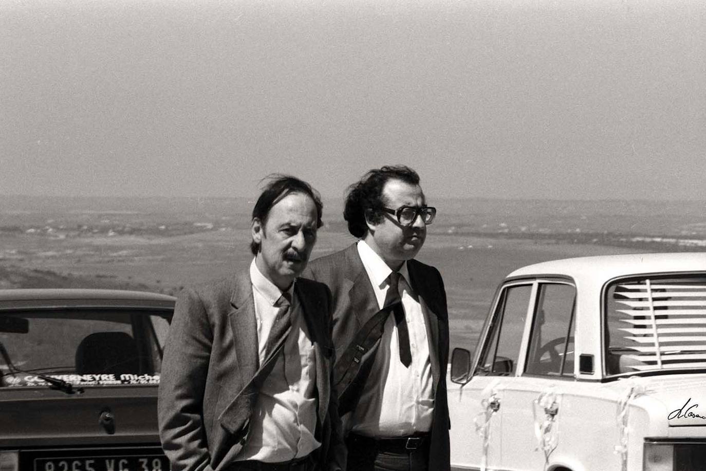 Pablo Castellano y Manuel Veiga en La Montaña de Cáceres. 