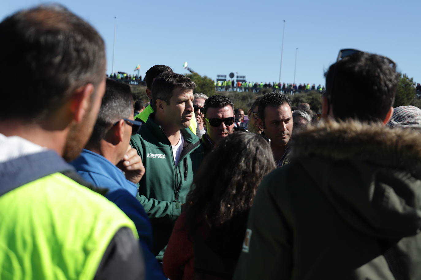 Fotos: Protesta de los agricultores en Miajadas