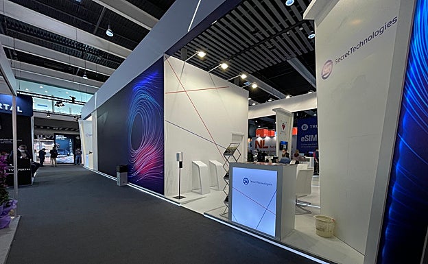 Stand con empresas rusas en el Mobile World Congress.