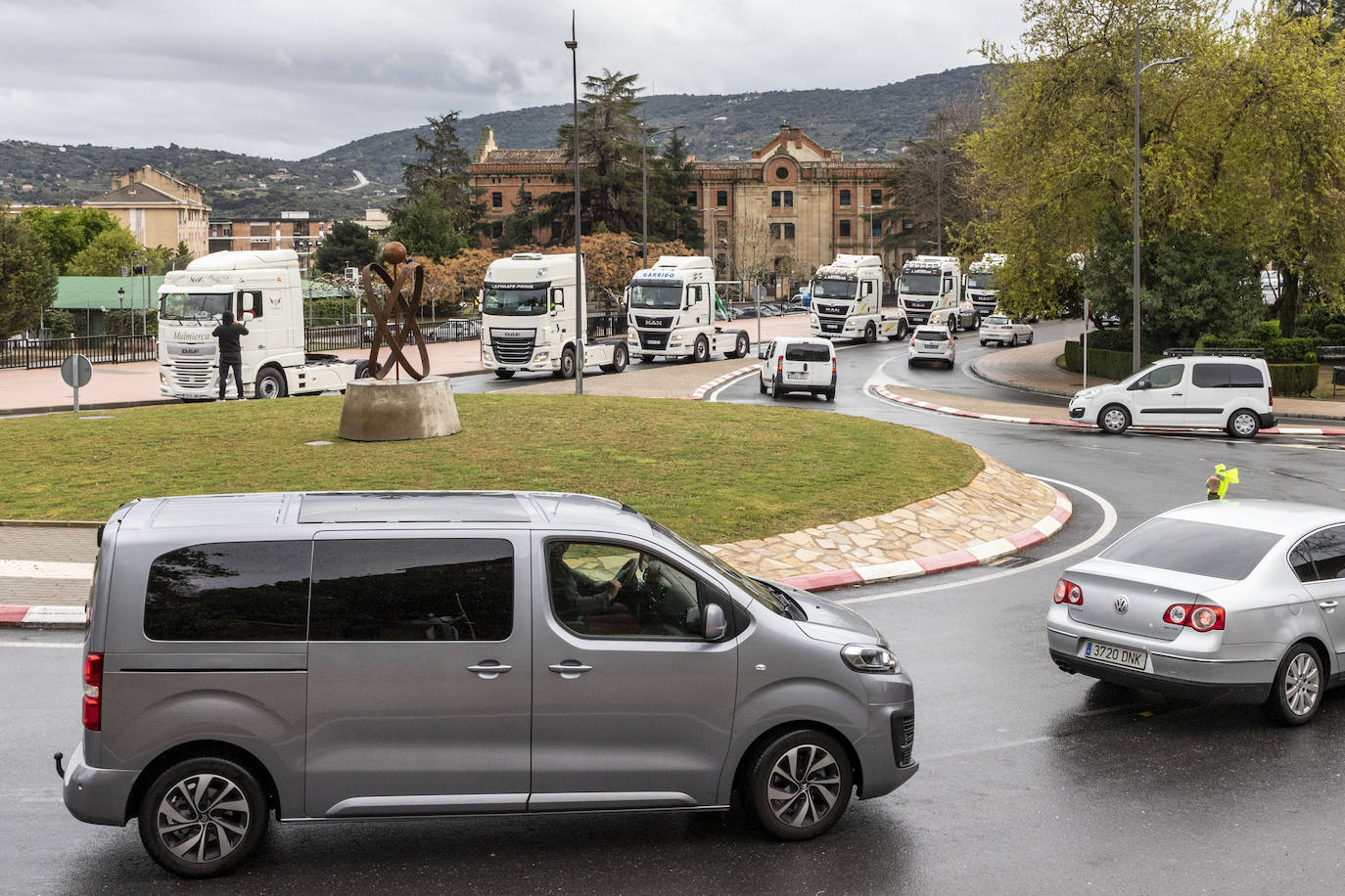 Protestas de transportistas en Plasencia