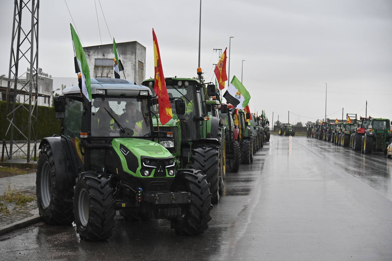 Protestas de transportistas en Badajoz