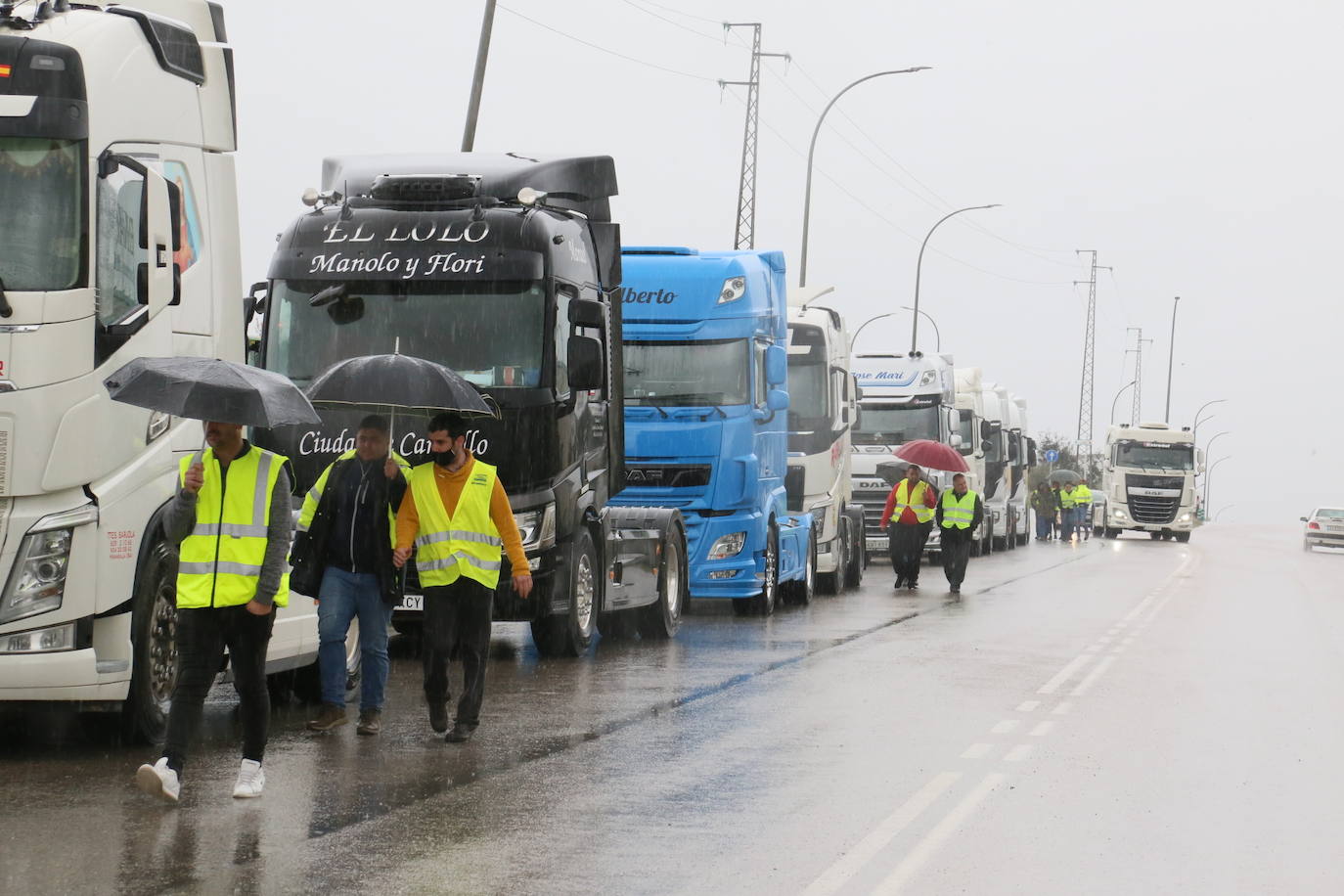 Protestas de transportistas en Mérida