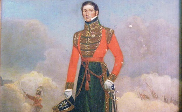 El retrato de Joseph Dyas, que su tataranieto lleva en su teléfono móvil. 