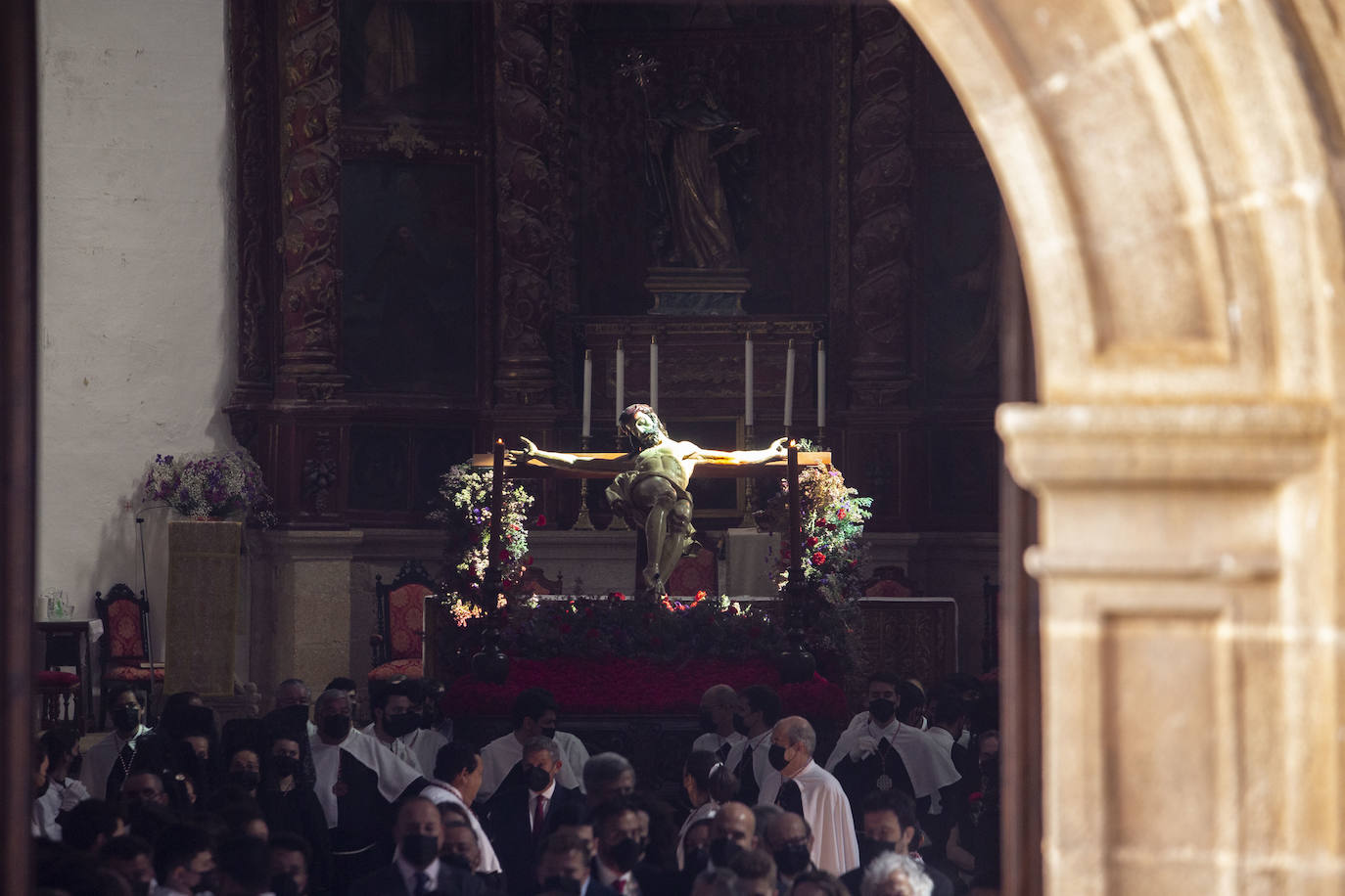 Procesión de la Cofradía del Cristo del Calvario, también conocida como los Estudiantes.