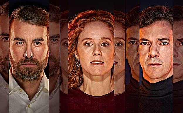Protagonistas de la obra de teatro La Coartada.
