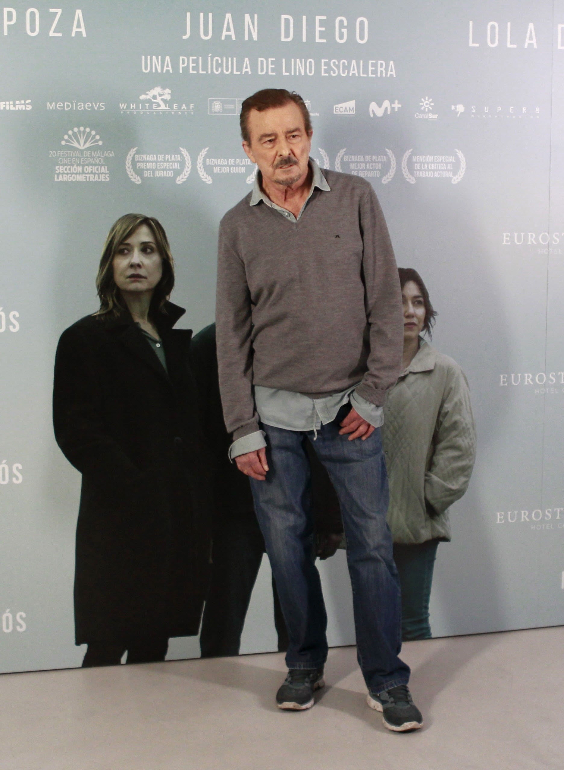 El actor Juan Diego durante el photocall de la película 'No sé decir adiós', del director Lino Escalera, en 2017.