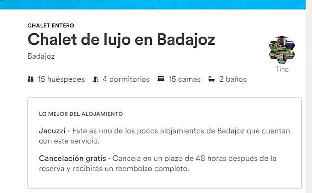 Imagen del anuncio en internet. 