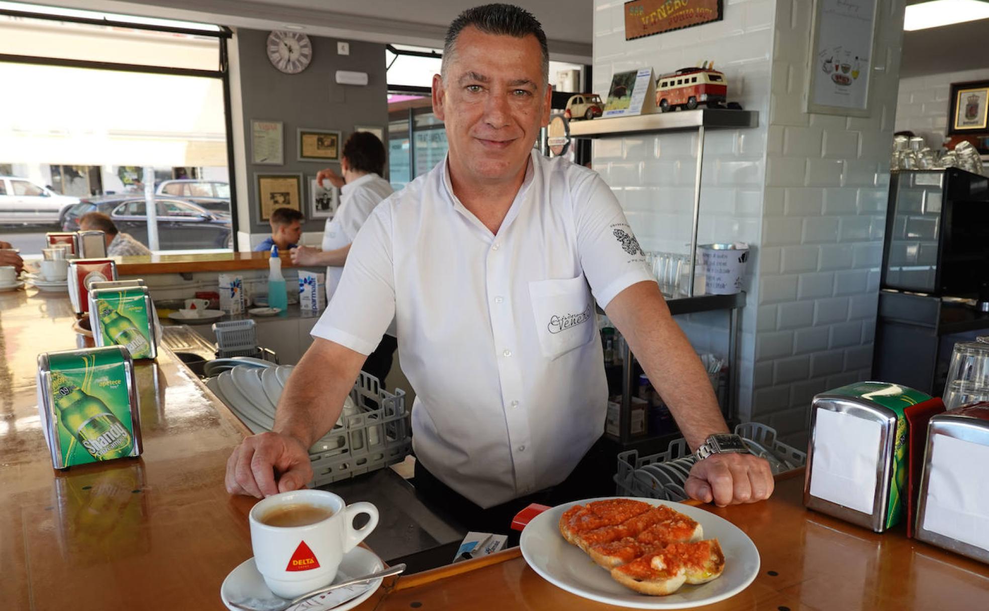 El café y media de tomate en el Bar Venero vale 1,80, a principios de año subió 10 céntimos.