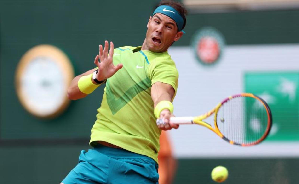 Rafa Nadal, durante su partido de tercera ronda en Roland Garros. 