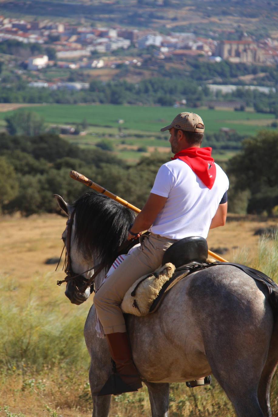 Fotos: Capeones y caballistas vadean el río Alagón
