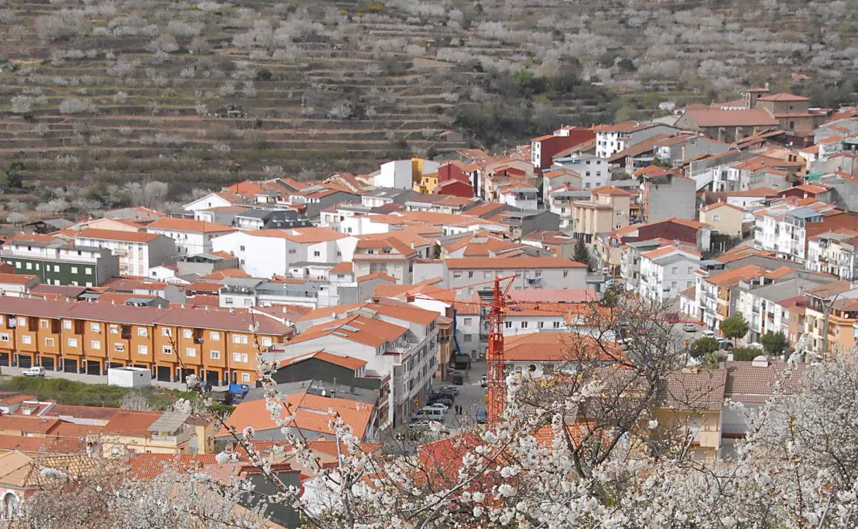 Vista aérea de Cabezuela del Valle. 