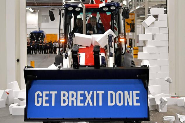 En un acto electoral en diciembre de 2019. Su lema era sencillo: 'Get Brexit Done'