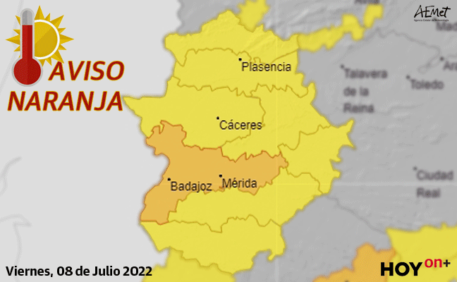 El tiempo: ola de calor: Se amplía el aviso naranja por altas temperaturas a gran parte de Extremadura