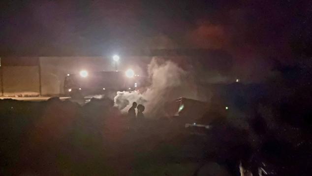 Fotos: Más de cien palmeras del vivero municipal de Mérida se queman en el incendio de El Prado