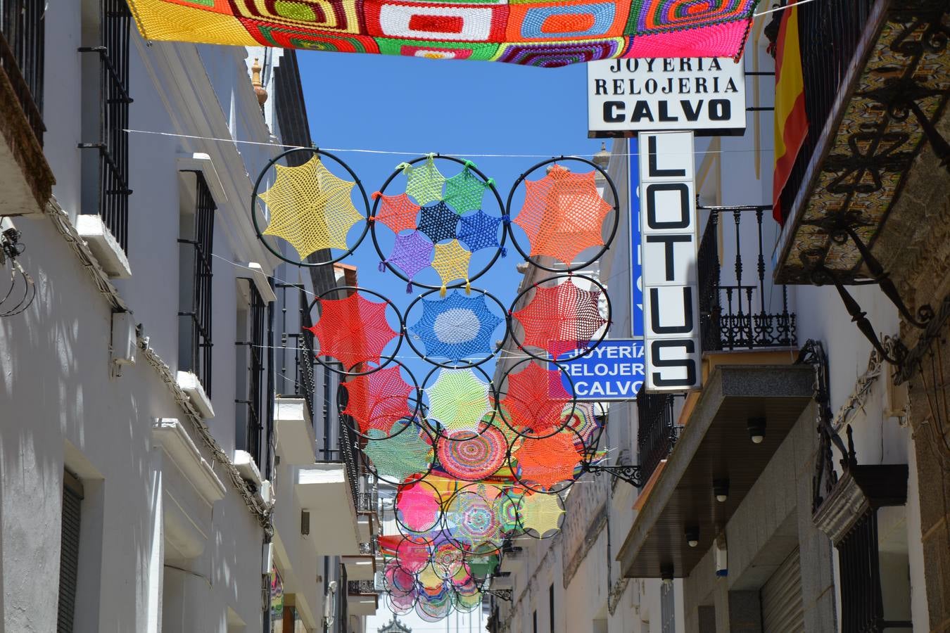 Detalle de los toldos colocados 