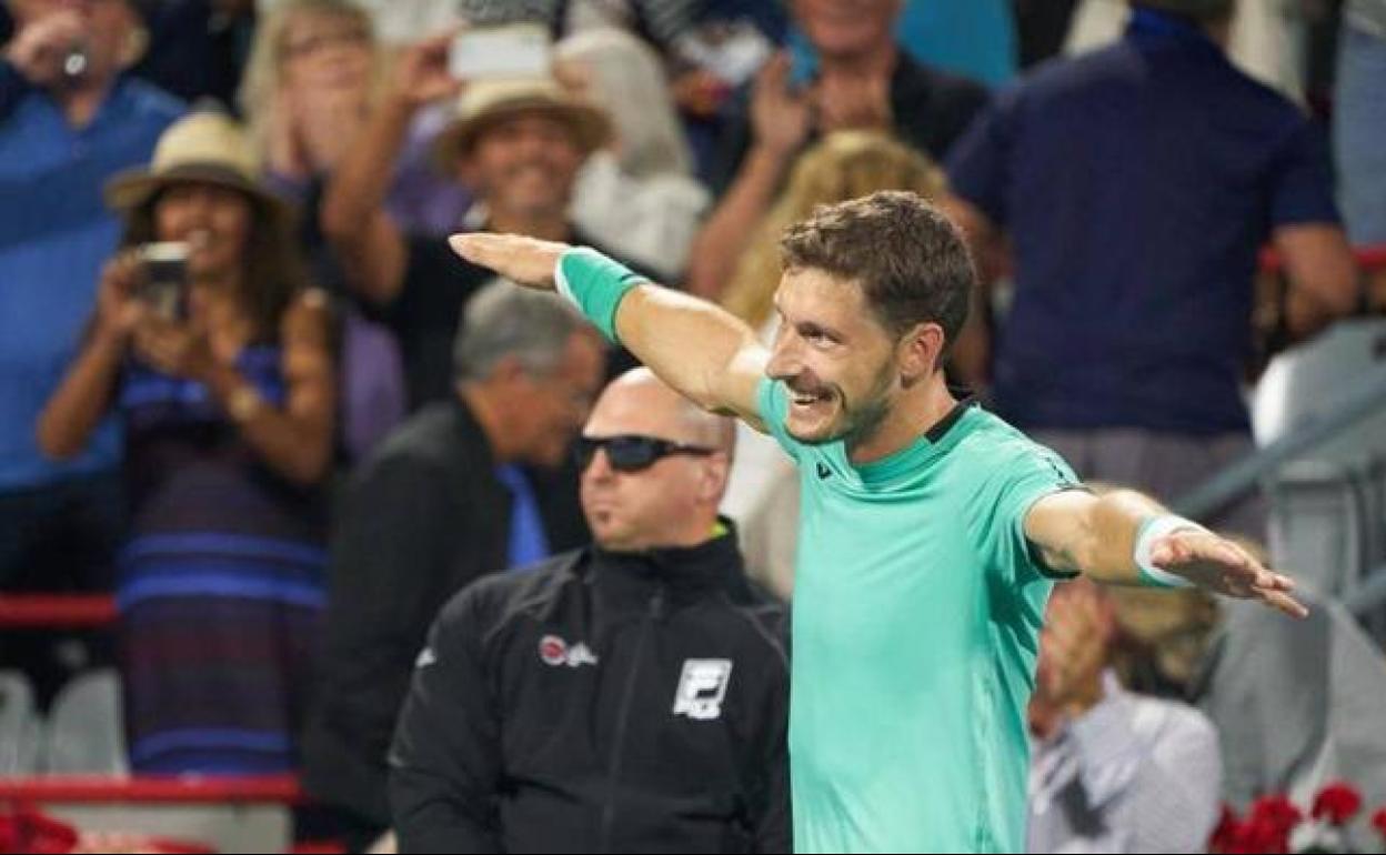 Pablo Carreño celebra la conquista del título en Montreal. 