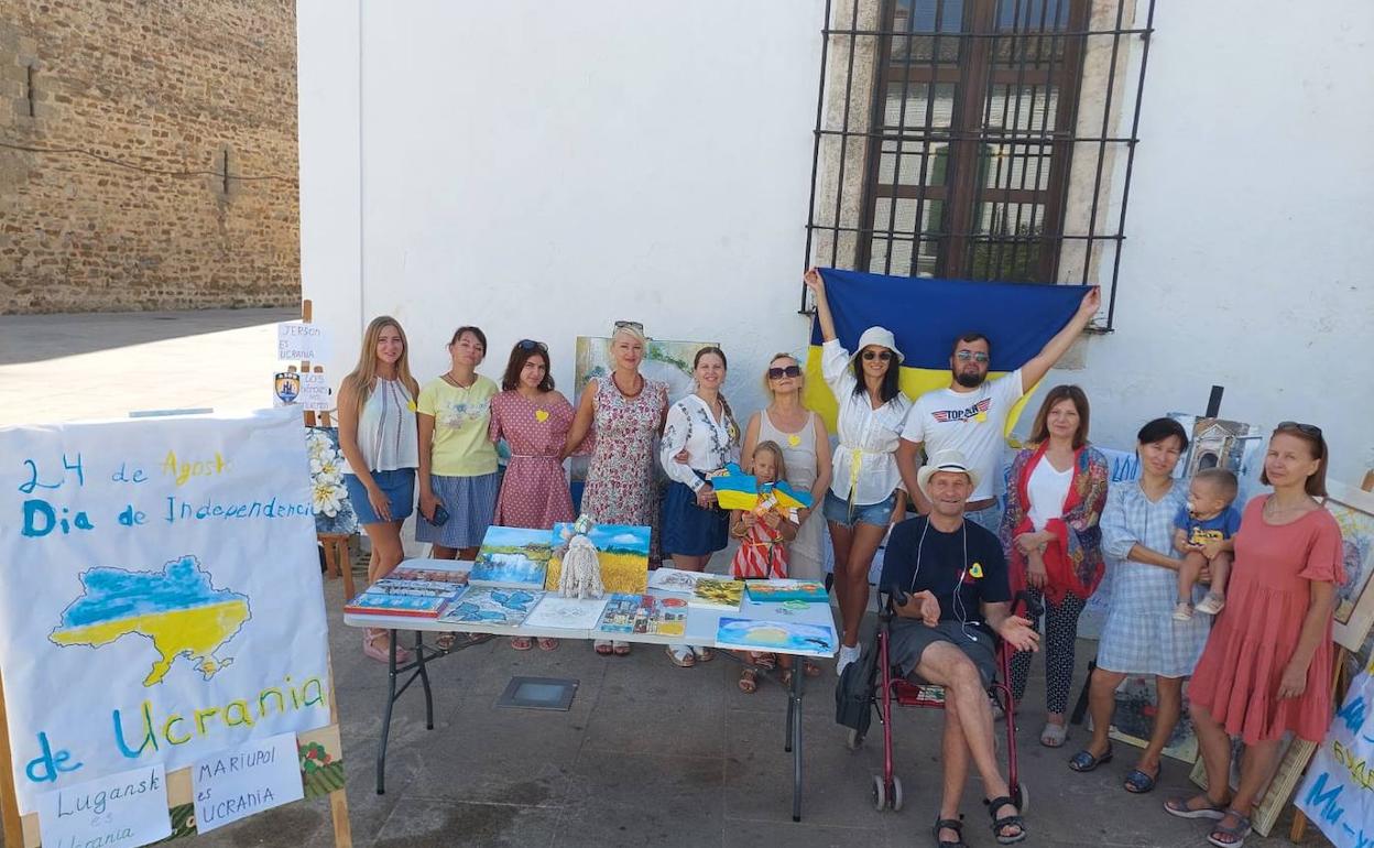 Celebraciones conmemorativas de refugiados ucranianos en Olivenza. 