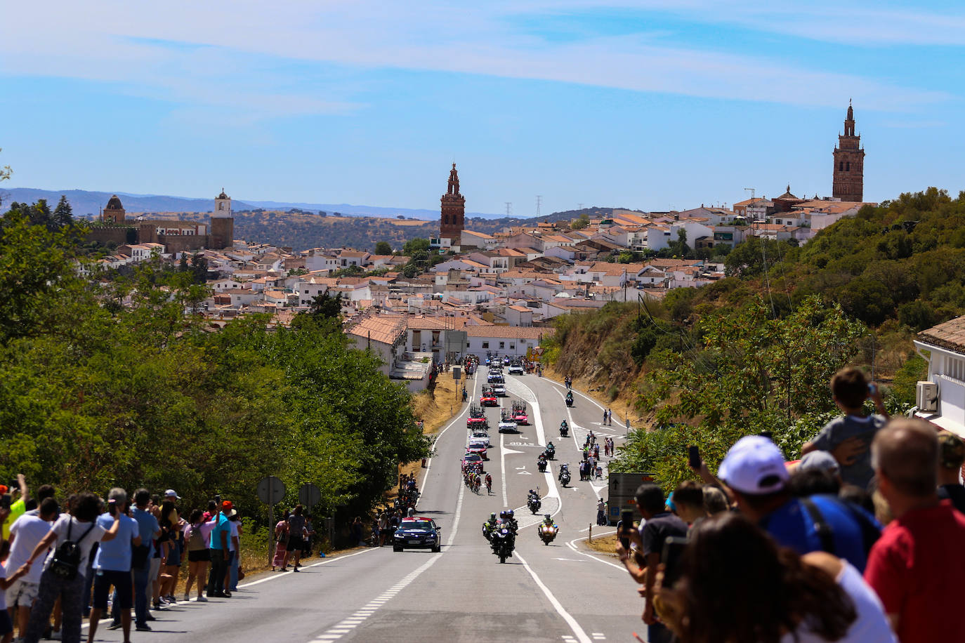 La carrera a su paso por Jerez de los Caballeros.