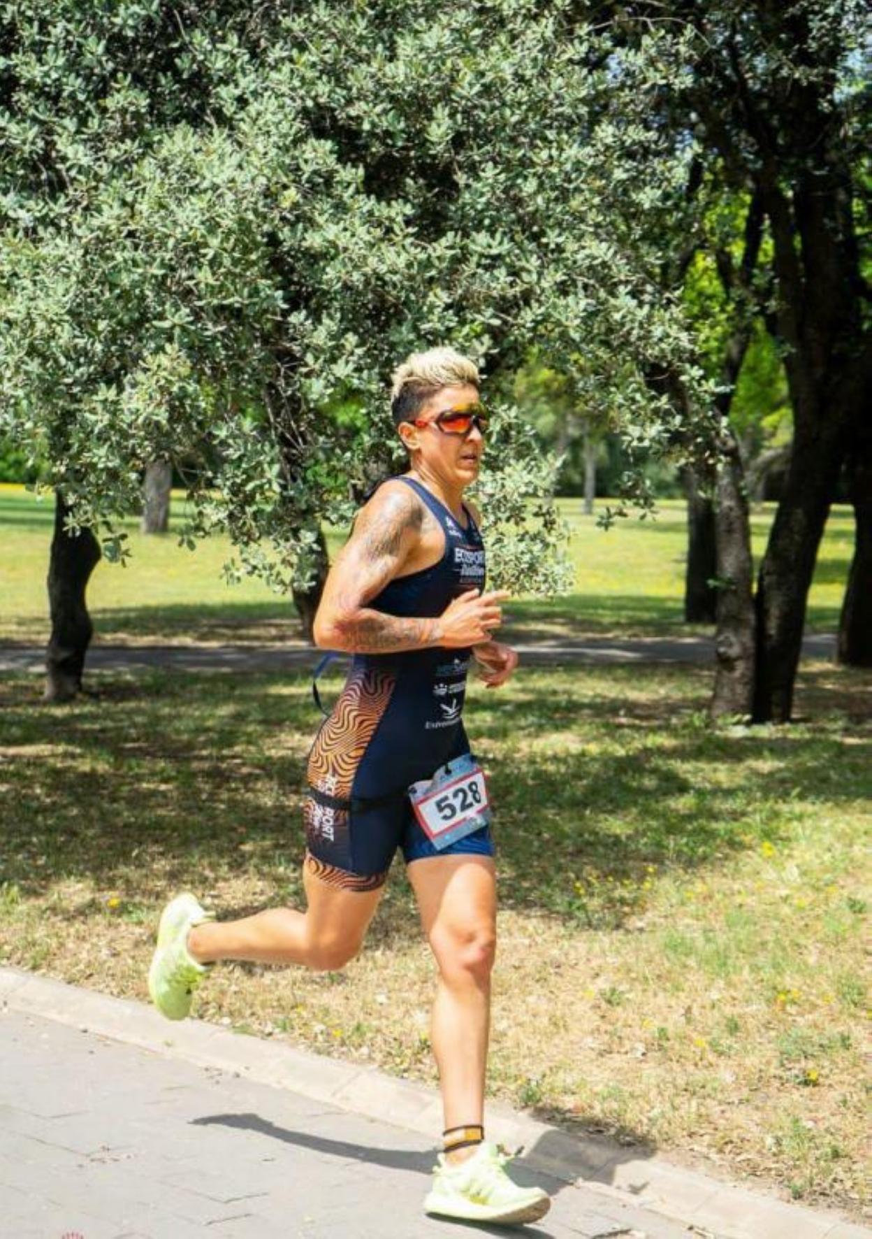 Cristina Miranda en una de sus carreras. 