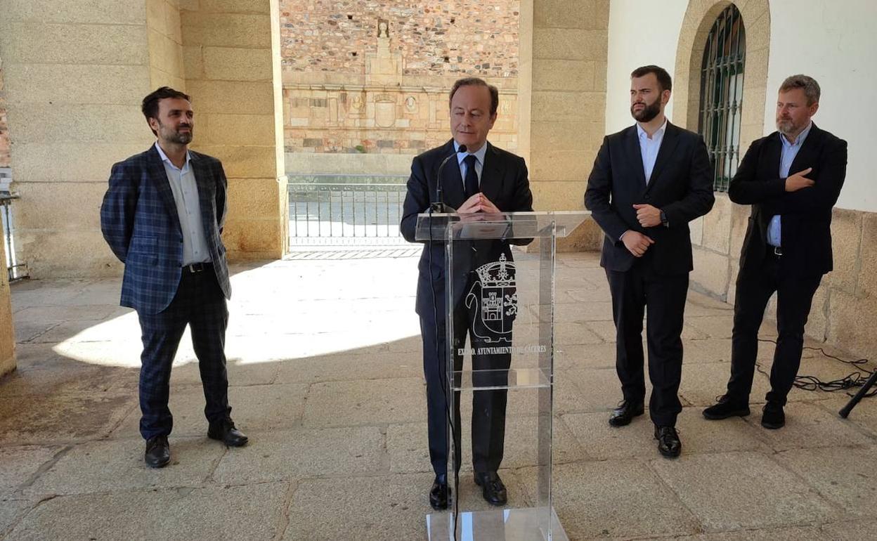 Presentación del congreso esta mañana en Cáceres. 