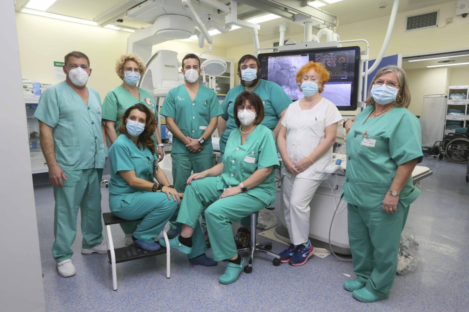 Equipo de hemodinámica del servicio de cardiología de Mérida. 