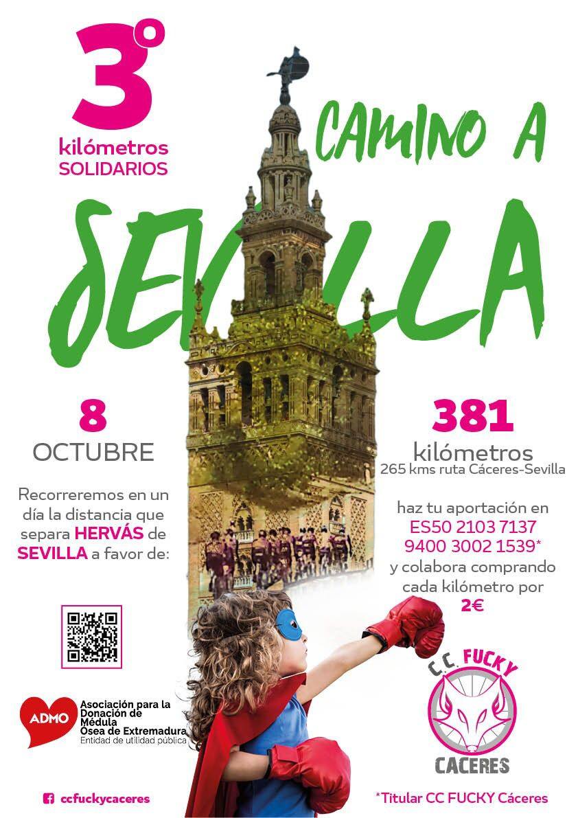 Cartel de la ruta solidaria. 