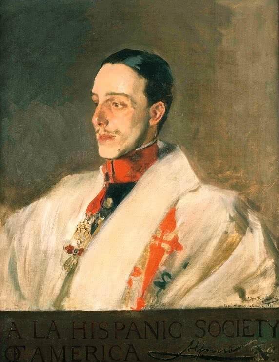 Cuadro de Alfonso XIII en 1910, cuando tenía 24 años. Lo pintó Sorolla.