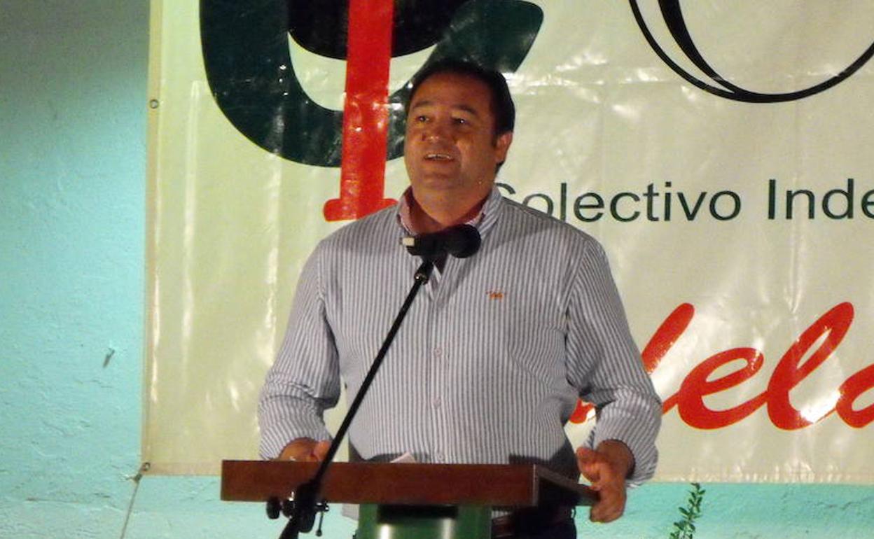 José Antonio García Torres durante un acto electoral.