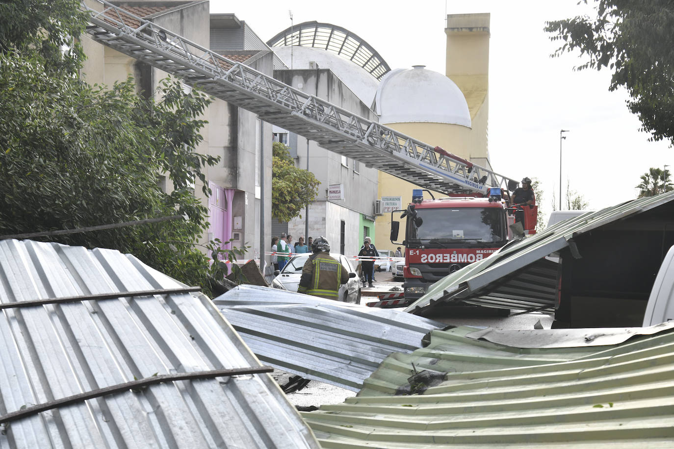 Fotos: La borrasca Béatrice causa desperfectos en Badajoz