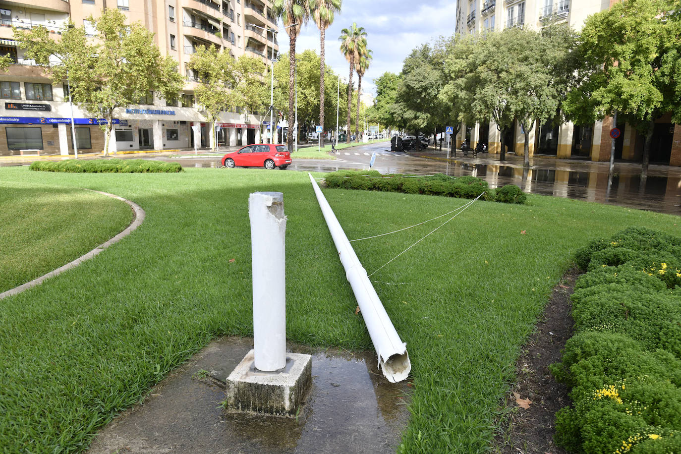 Fotos: La borrasca Béatrice causa desperfectos en Badajoz