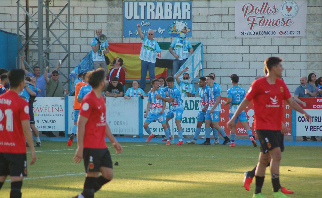 Imagen de un partido entre Coria y Montijo en 2021.