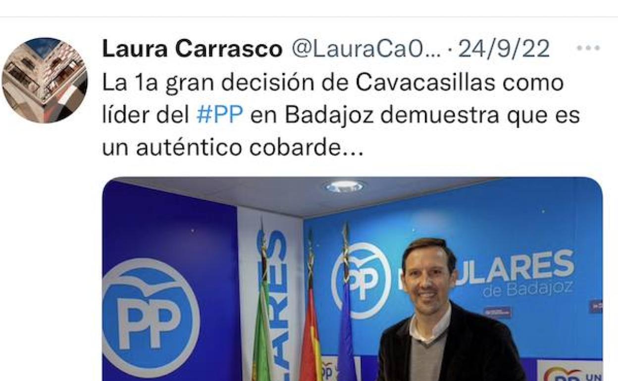 Una de las publicaciones del perfil @LauraCa06568938. 