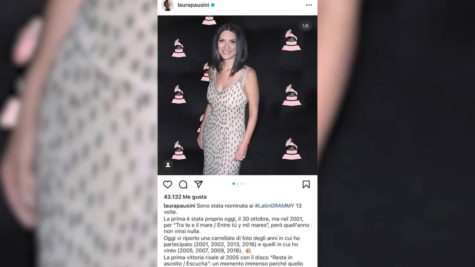 Laura Pausini presentará la 23º edición de los Latin Grammy Awards