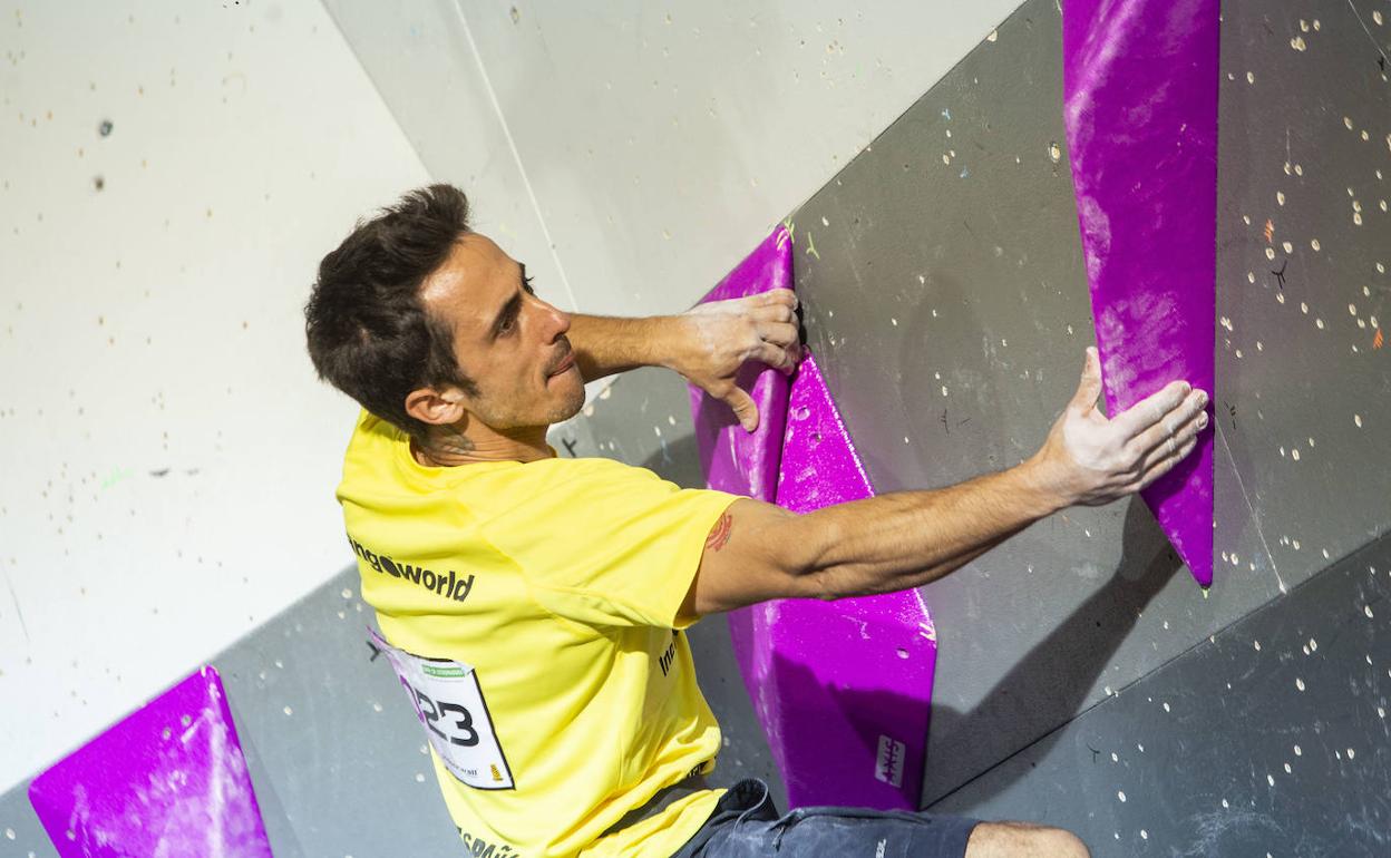 Javi Cano en pleno esfuerzo en la prueba de la Copa de España de Bloque donde quedó sexto y bronce de la general final. 