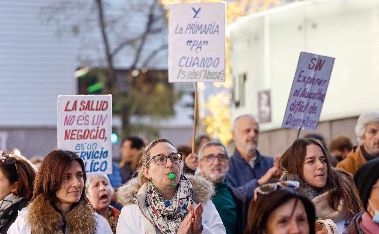 Huelga en Madrid el pasado 1 de diciembre para pedir mejoras en Atención Primaria. 