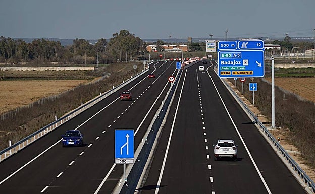 El único tramo ejecutado, el número 3, de Caya a la carretera de Olivenza. 