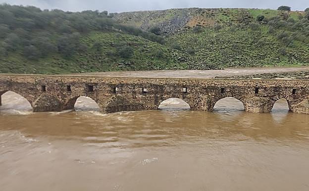 Crecida del río Salor, en la provincia de Cáceres. 