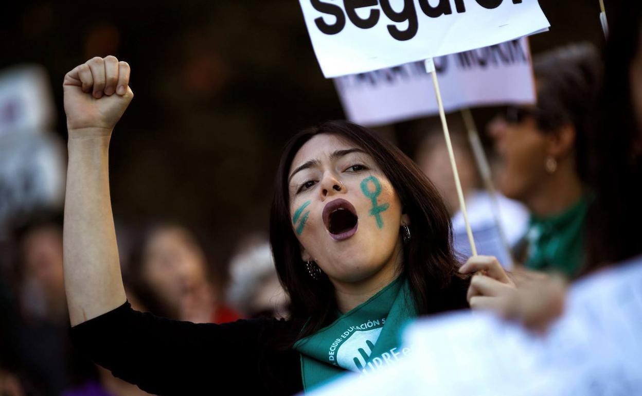 Manifestación en las calles de Madrid para reclamar una ley del aborto sin restricciones