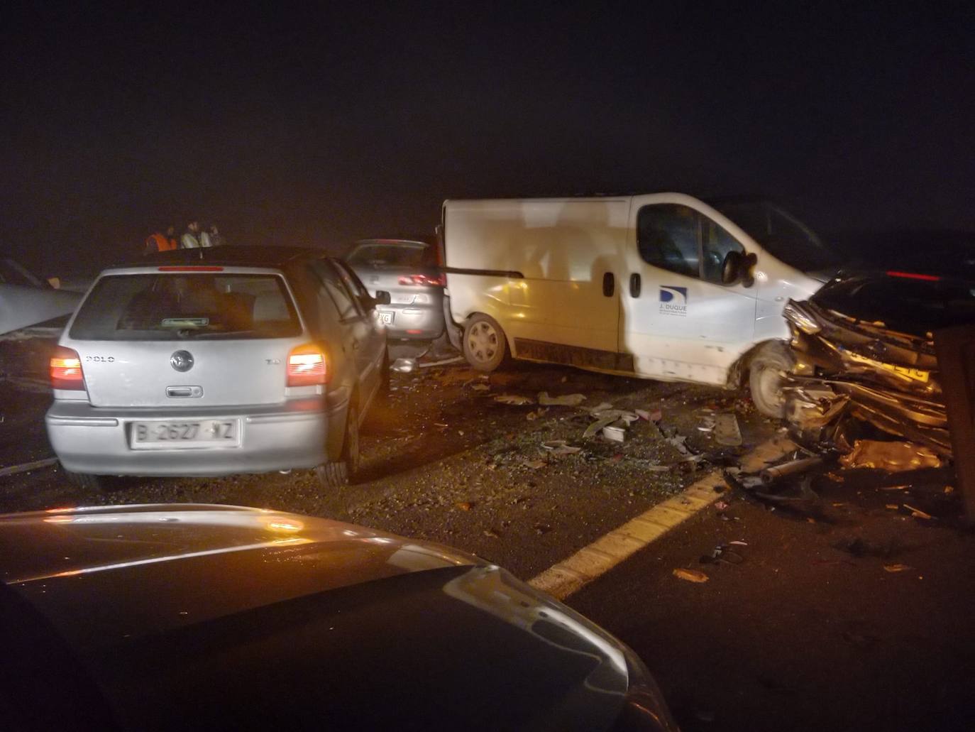 Fotos: Colisión múltiple en la EX-A1, cerca de Galisteo