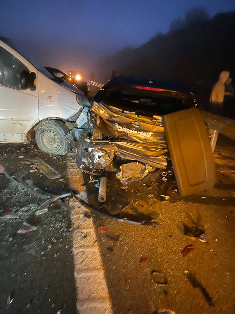 Fotos: Colisión múltiple en la EX-A1, cerca de Galisteo