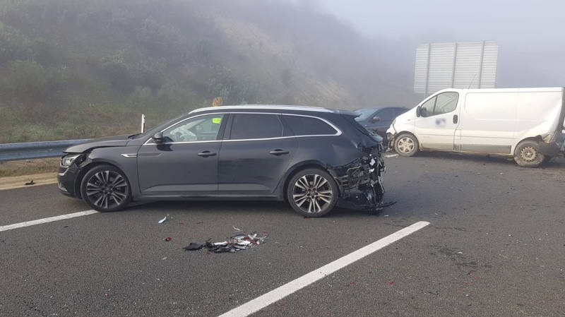Fotos: Colisión múltiple en la EX-A1, cerca de Galisteo