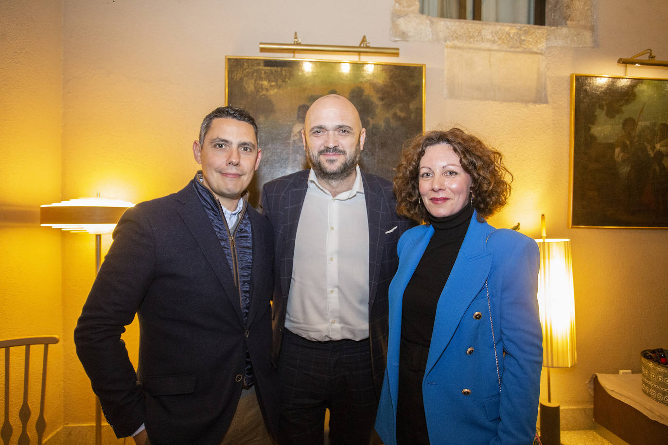 José Antonio Valmorisco, Manuel García y Guadalupe Venegas, del Grupo Clece. 