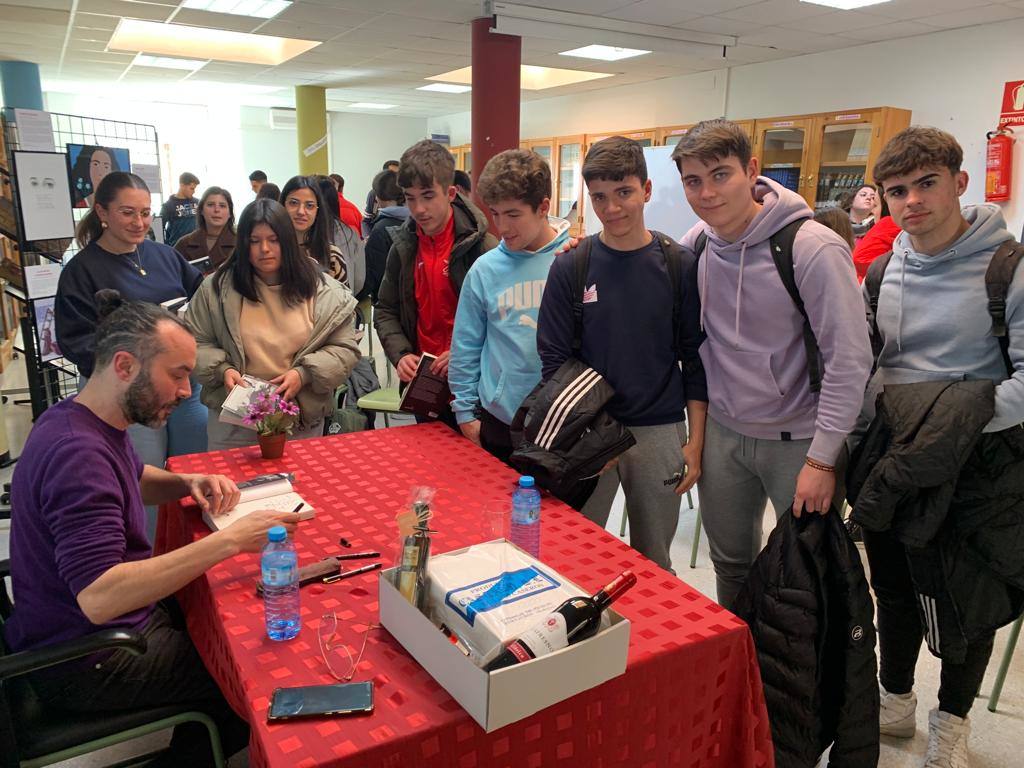 Miguel Carmona en el instituto San Roque.