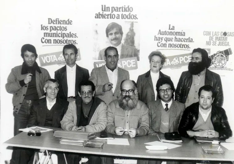 Candidatos del PCE al Ayuntamiento de Cáceres en 1983.