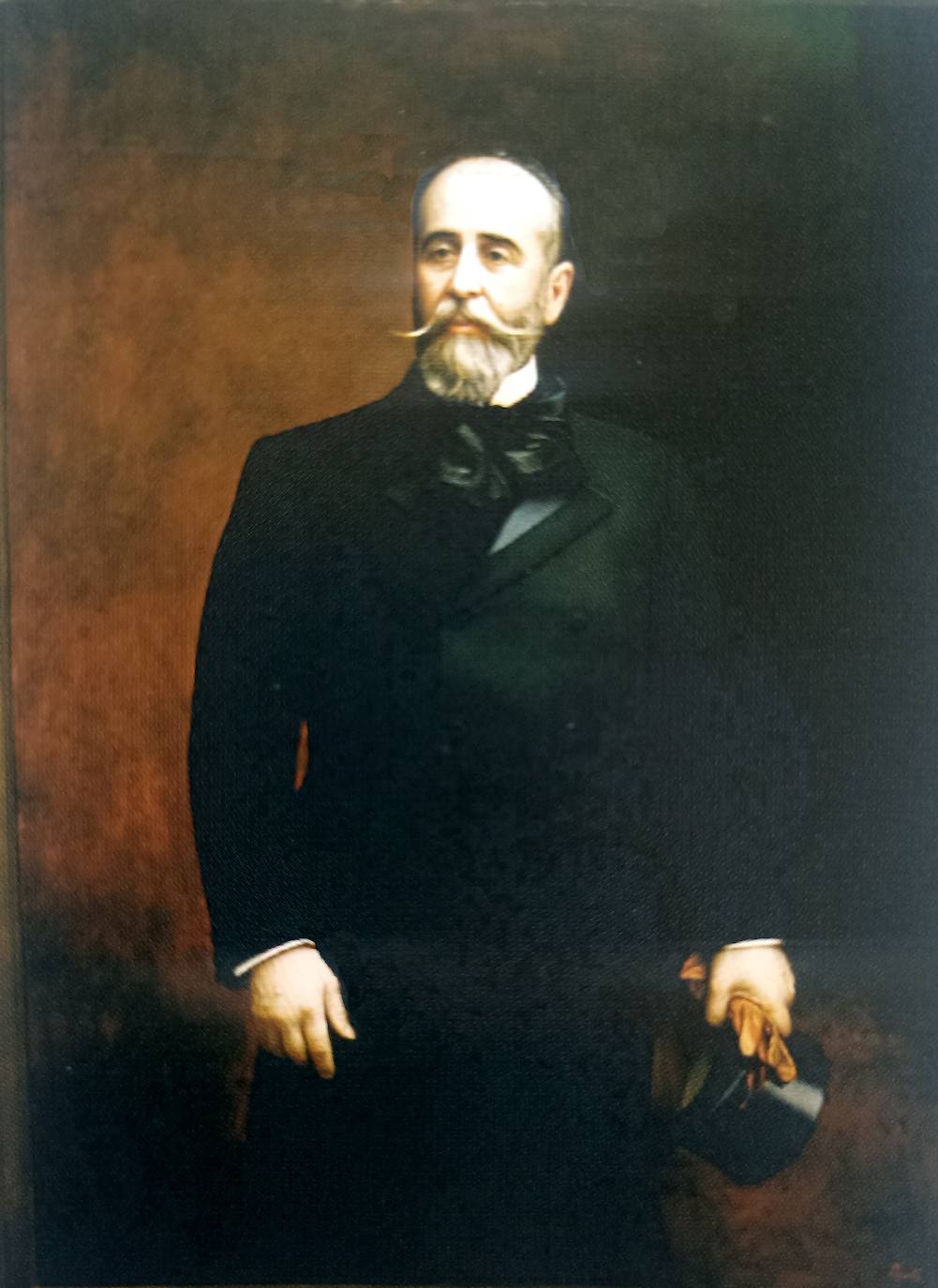 Retrato de Segismundo Moret pintado por Salvador Escolá en 1901. Tenía 63 años.