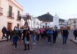 Salida de la Virgen de la Luz en la romería el pasado año 19 de marzo de 2022.