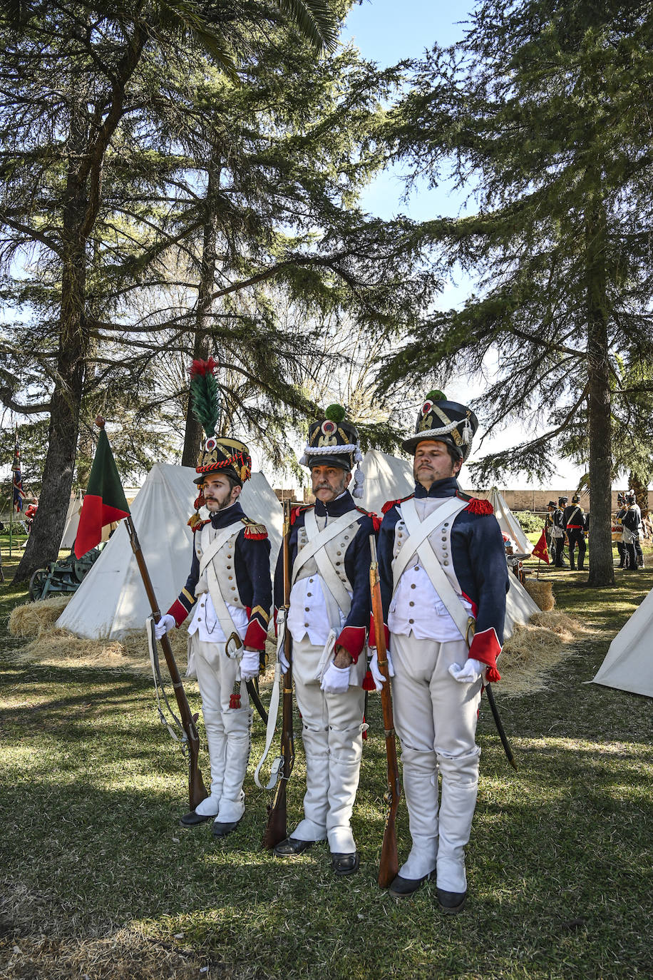 Han montado el campamento militar en la Alcazaba.