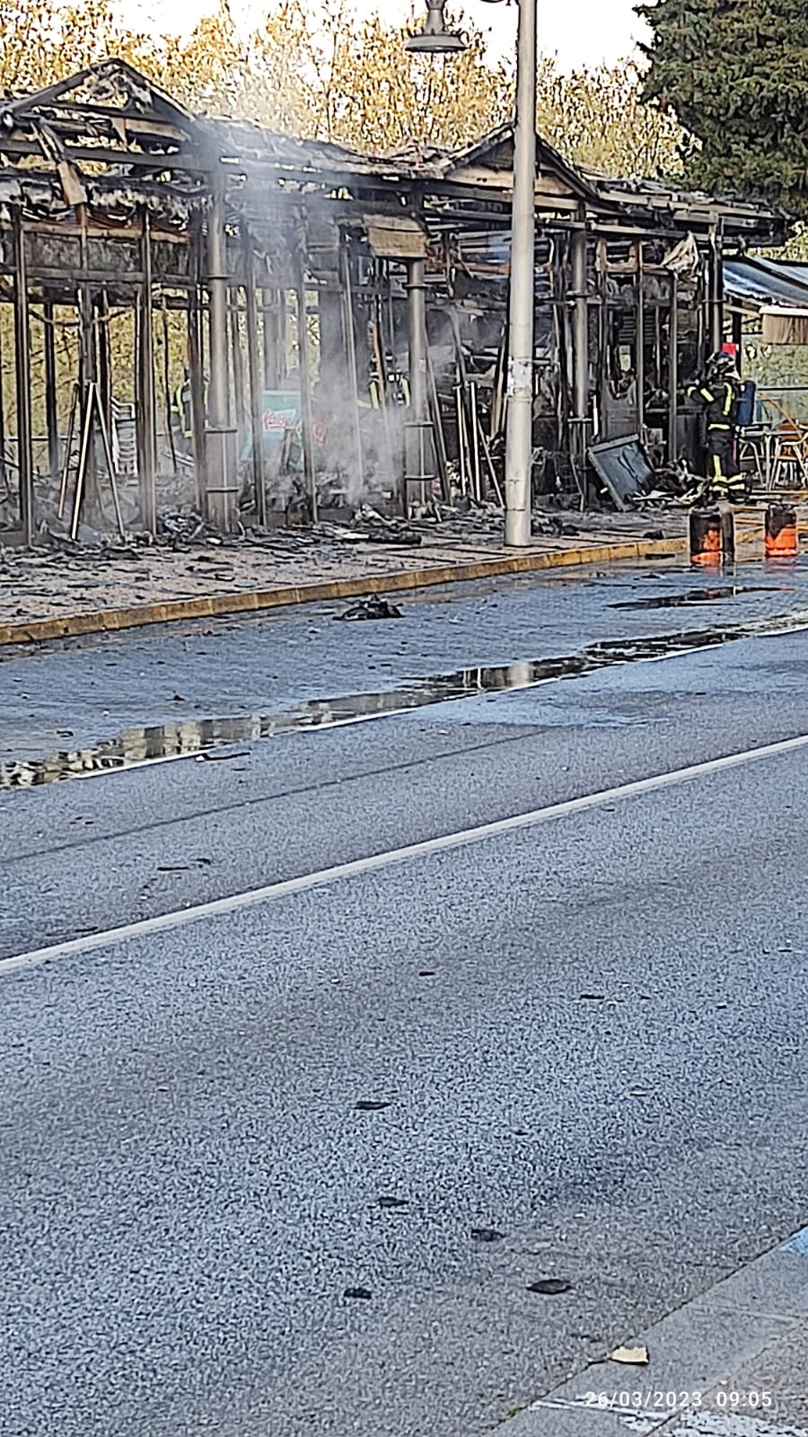 Arde una churrería en Mérida