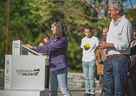 Irene de Miguel este jueves en la presentación de la lista de Unidas por Extremadura a la Asamblea.