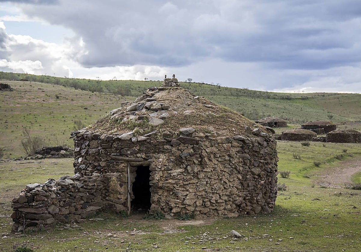 Un chozo, como el lugar en el que tuvo lugar el crimen.